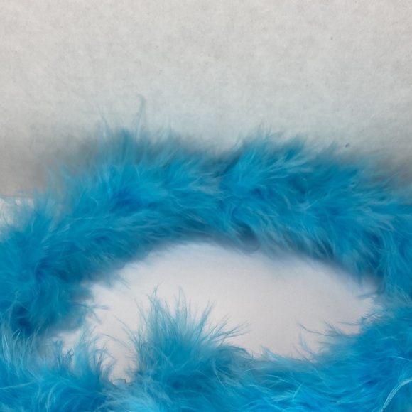 Bright Spring Blue Faux Fur Feather Craft Sewing Trim Ribbon 1.5" 5yds F… - Picture 7 of 8